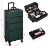 Yaheetech 3 in 1 Aluminum Cosmetic Case Professional Makeup Train Case - 3 of 4