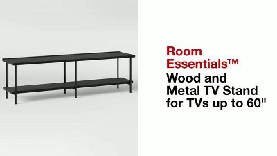 Wood and Metal TV Stand for TVs up to 60 Black - Room Essentials™
