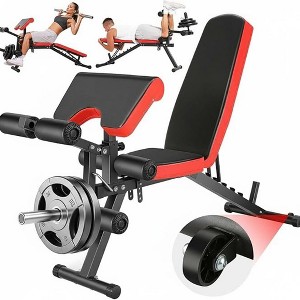 Homdox 800LBS Adjustable Weight Bench with Leg Extension and Leg Curl, Press Preacher Curl Workout Bench, Flat/Incline/Decline Sit-Up for Home Gym - 1 of 4
