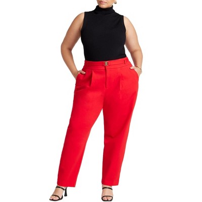 ELOQUII Women's Plus Size Ankle Pant With Belt