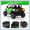 Garvee 24V Kids Ride On Dump Truck with Electric Bed, 2-Seater 4WD Ride Truck w/ Remote Control, Music, LED, Shovel, Gift for Boys & Girls - 2 of 4