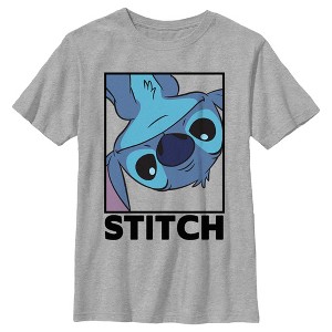 Boy's Lilo & Stitch Peekaboo Stitch Portrait T-Shirt - 1 of 4