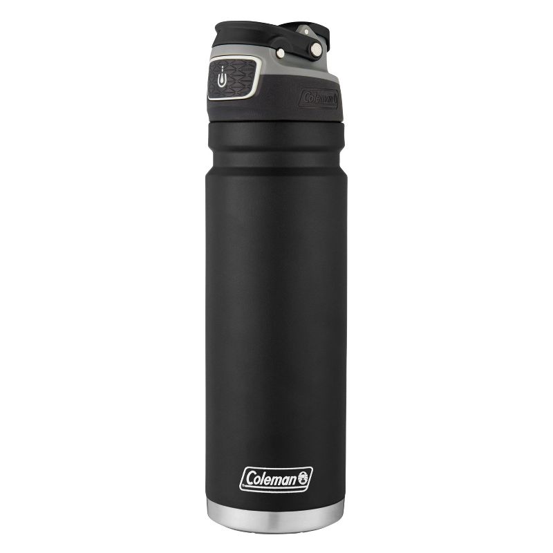 Coleman 24oz Stainless Steel Free Flow Vacuum Insulated Water Bottle with Leakproof Lid - Black, 6 of 8
