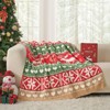 Snuggle Sac Soft Christmas Throw Blanket Knit Bed Blanket 50x60" - 4 of 4
