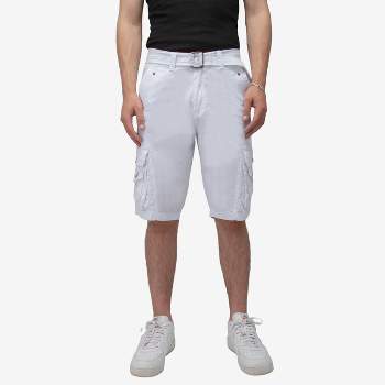 X RAY Men's Belted 12.5" Inseam Knee Length Cargo Shorts