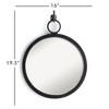Plum & Post 19.5"L x 0.75"H x 16"W Eliana Black Framed Round Decorative Wall Mirror - 4 of 4