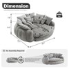 Aukfa 81.1" Cloud Couch Sleeper Sofa, Oversized Round Chaise Lounge Chair Indoor, with 16 Pillows, Upholstered Barrel Daybed for Living Room - 4 of 4