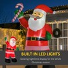 Whisen 8FT Christmas Inflatable Santa Claus with Candy Cane, Outdoor Blow-Up Yard Decoration with LED Lights Display - Red - 3 of 4