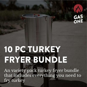 GasOne 30QT Turkey Fryer and 10QT Fish Fryer Set, Seafood Boil Steamer, Crawfish Boiler, Outdoor Cooker for Crab, Shrimp, Lobster - 1 of 4