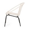 GDFStudio Belvidere Outdoor Wicker and Tempered Glass 3 Piece Chat Set - 4 of 4