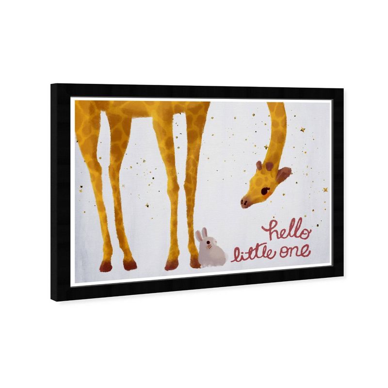 21&#34; x 15&#34; Hello Little One Giraffe Bunny Animals Framed Art Print - Wynwood Studio, 2 of 7
