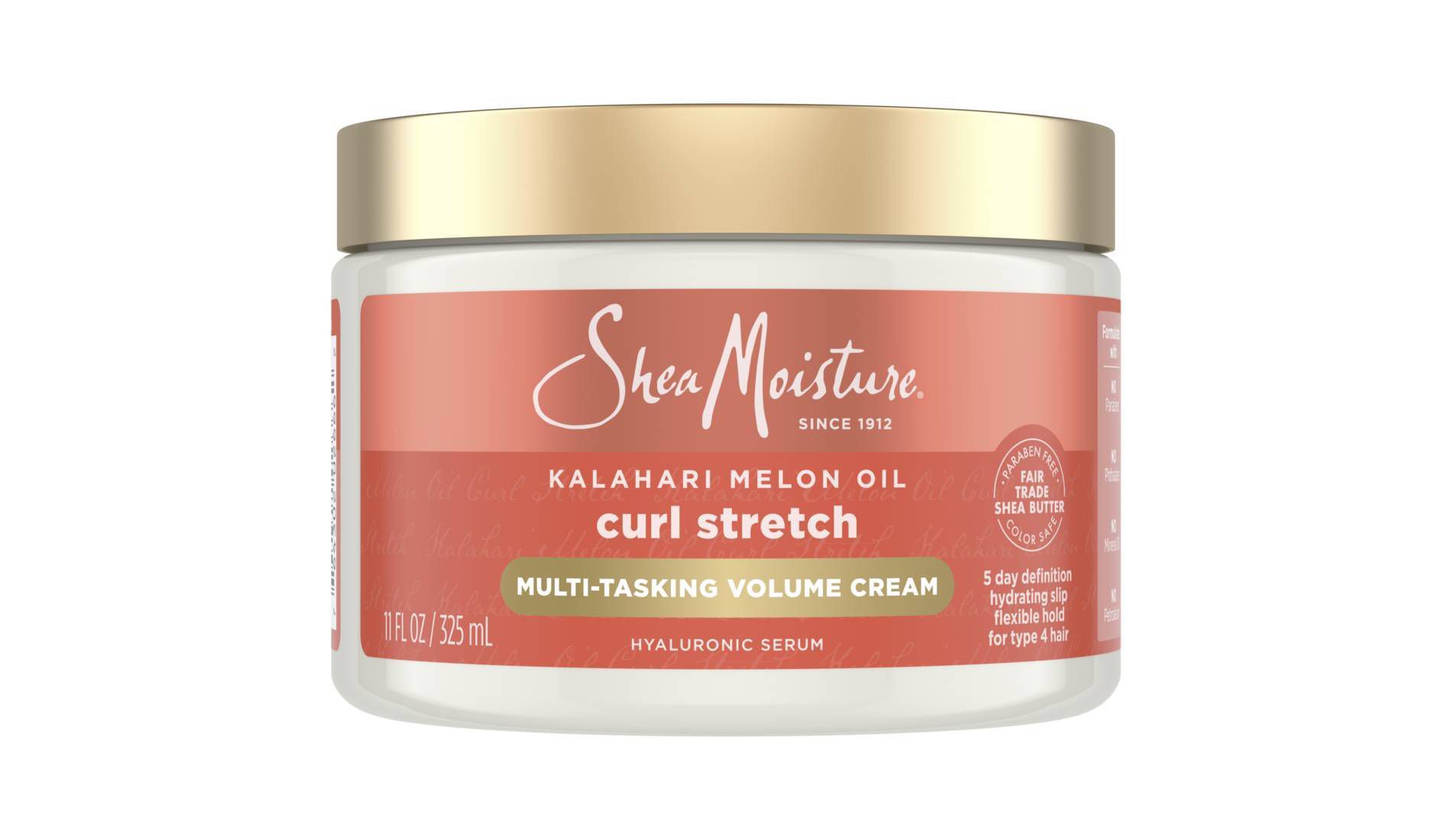 SheaMoisture Curl Stretch Multi-Tasking Volume Cream Kalahari Melon Oil & Marula Oil Infused with Hyaluronic Serum for Type 4 Hair - 11 fl oz