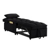 Ridstar 4-in-1 Multifunctional Convertible Single Sofa Bed with Storage Bag and Pillows For Living Room & Bedroom-Black - 3 of 4