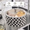 Angel Sar 8.9'' 2-Tiered Snack Tray with Lid, 8-Compartment Divided Serving Platter with Checkerboard Design - 4 of 4