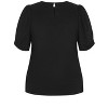 Women's Plus Size Florentine Top - black | CITY CHIC - 4 of 4