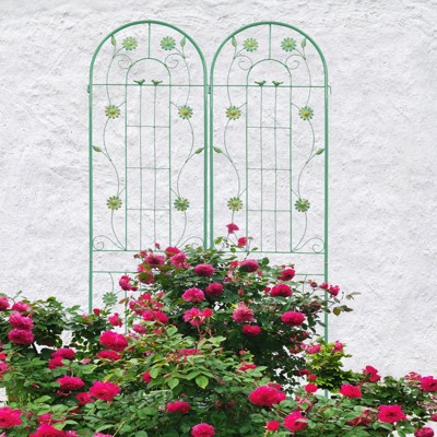 Aghana Digitals 4-Pack 86.7"x19.7" Rustproof Metal Garden Trellis for Climbing Plants - Sturdy