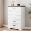 5-Drawer Dresser, Modern Gray Chest of Drawers for Bedroom Closet Organization, Storage Cabinet for Living Room or Nursery - 2 of 4