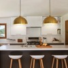 XINGHANZHENXUAN Black Industrial Modern Copper Color Double Pendant Light, Ceiling Hanging Lamp for Dining Room, Kitchen, Living Room(No Bulbs) - 2 of 4