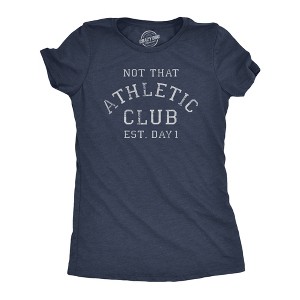Womens Not That Athletic Club T Shirt Funny Out Of Shape Unfit Joke Tee For Ladies - Crazy Dog Women's T Shirt - 1 of 4