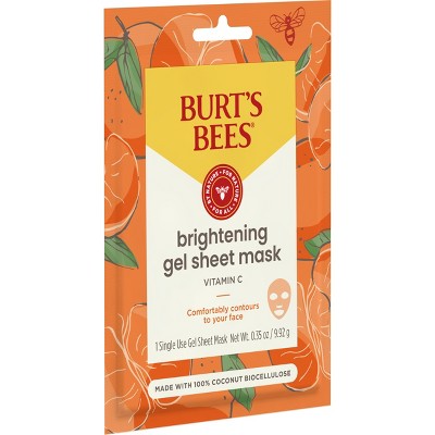 Burt&#39;s Bees Brightening Biocellulose Gel Mask - 1ct