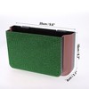 Unique Bargains Car Trash Can Foldable Back Seats Rhinestone Plastic Trash Bin Green Black 1 Pcs - 4 of 4