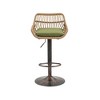 VYNXARIA Modern Swivel Bar Stools Set of 2 Adjustable Counter Height Chairs with Footrest for Kitchen, Dining Room,Green - 4 of 4