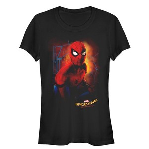 Juniors Womens Marvel Spider-Man: Homecoming Glow T-Shirt - 1 of 3