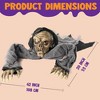 Joyfy Halloween Outdoor Decorations Animated Zombie Groundbreaker Graveyard Decoration Prop with Creepy Decayed Face for Yard Lawn Decorations - 4 of 4
