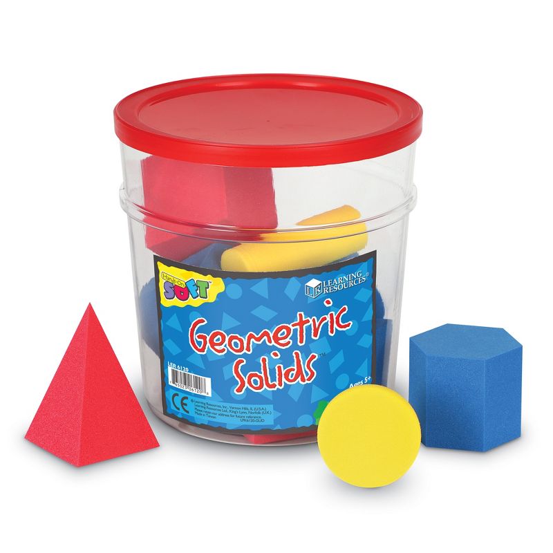 Learning Resources Hands-On Soft Geosolids, Soft Foam 3D Shapes, Set of 12, Ages 5+, 4 of 6