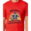 Men's Hot Grill Summer Burger Patriotic Funny T-Shirt For Adults - 3 of 3