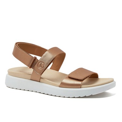 Lands' End Women's Comfort Adjustable Leather Sandals