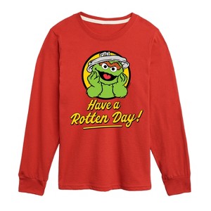 Boys' - Sesame Street - Have A Rotten Day -Toddler and Youth Long Sleeve T-Shirt Long Sleeve Graphic T-Shirt - 1 of 3