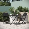 Emma and Oliver Set of 2 Folding Chairs for Indoor/Outdoor Use with Flex Comfort Material and Steel Frames - 2 of 4
