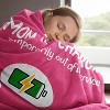 Funny Christmas Birthday Gifts for Mom- Mom is Charging Blanket- New Moms Gifts for Women, Flannel Soft Blanket Throw for Napping Travel. - 3 of 4
