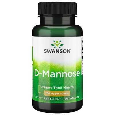 Swanson Dietary Supplements D-Mannose 700 mg 60 Caps.