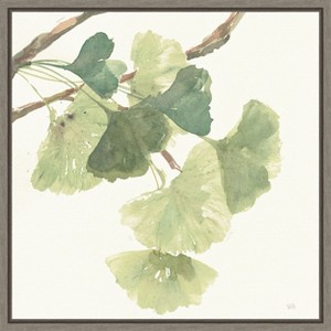 Amanti Art Gingko Leaves I Light by Chris Paschke Framed Canvas Wall Art - 1 of 4