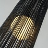 ALOADECOR 1 Light Modern Black Hand-Woven Rattan Pendant Light Chandelier for High Ceiling Bubble Shade  Pendant Light for Staircase - 3 of 4