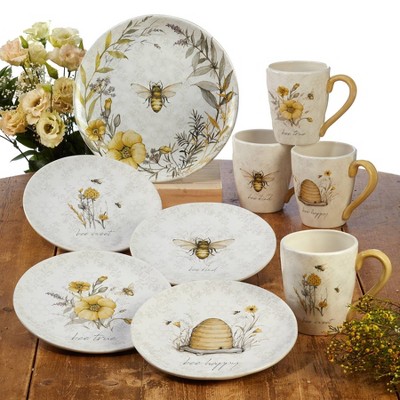 Certified International Bee Sweet 4-pc. Dinner Plate Set