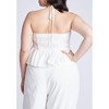ELOQUII Women's Plus Size Shirred Halter Peplum Top - 3 of 4