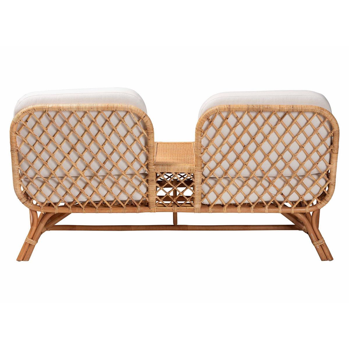 bali & pari Pakis Rattan Tete-a-Tete Sofa Natural Rattan - thumbnail 2