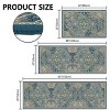 FURNIinspire Floor Mats Home 3 Piece Kitchen Rug Machine Washable Floor Mat for Living Room, Vintage Carpet, Non Slip, Blue, 60"*20" - 3 of 4
