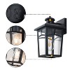 C Cattleya 2-Pack 12inch Black Outdoor Wall Lantern Sconce with Clear Glass Shade - 3 of 4