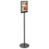Azar Displays Double Sided Magnetic Sign Holder for Floor 8.5" x 11" Portrait Black Frame on Freestanding Pedestal Base - 3 of 4