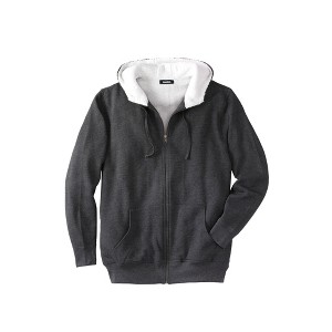KingSize Men's Big & Tall High Pile Fleece-Lined Fleece Zip Hoodie - 1 of 4