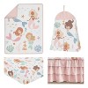 Sweet Jojo Designs Girl Baby Crib Bedding Set - Mermaids Pink Blue and Orange 4pc - 2 of 4