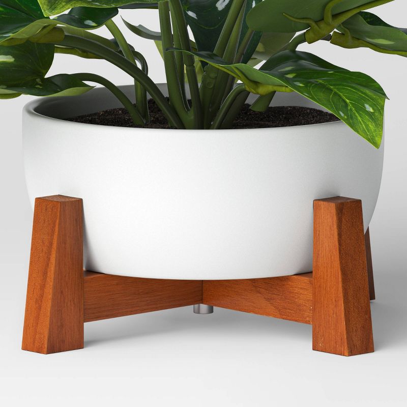 Artificial Calla Lily Leaf in Wood Planter - Threshold&#8482;, 5 of 6