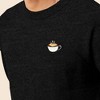 Dalix Cappuccino Embroidered Fleece Crewneck Long Sleeve Sweatshirt Mens - 4 of 4