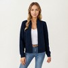 Anna-Kaci Women's Textured Knit Zip Front Jacket with Soft Structured Shape and Ribbed Edges for Polished Everyday Layering - 2 of 4