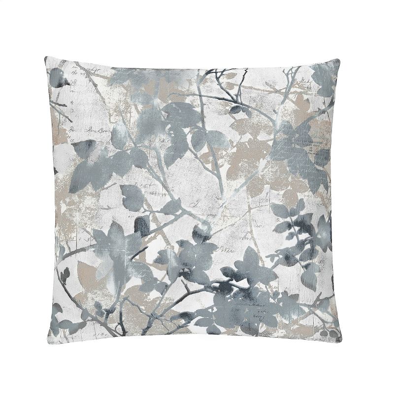 Kate Aurora Adelaide Floral Satin 18" X 18" Filled Accent Throw Pillow, 1 of 4