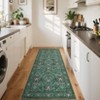 2x6FT Modern Washable Area Rug for Living Room, Floral Printed Floor Rug with Non Slip Backing, Low Pile Stain Resistant Carpet for Dorm Office - 2 of 4
